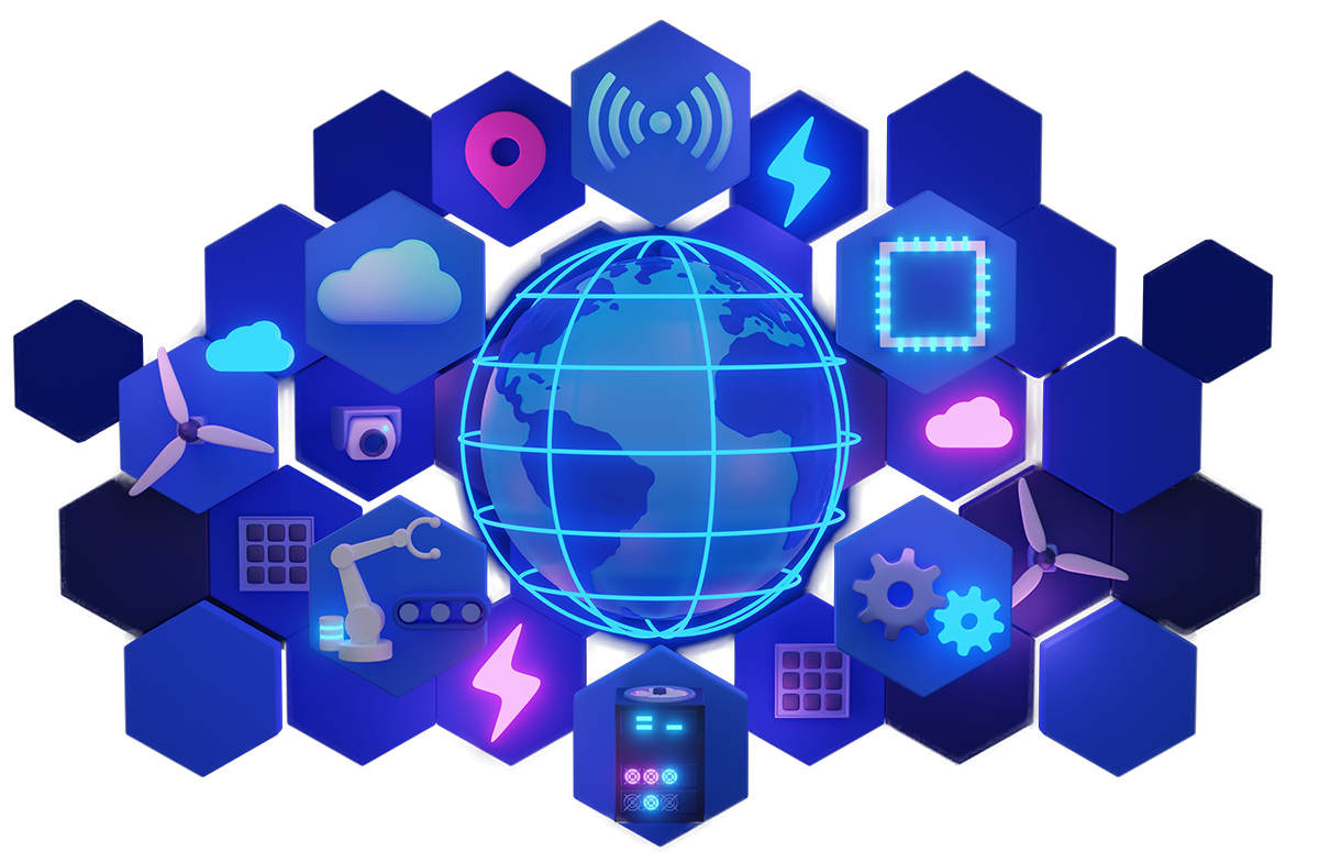 A 3D illustration of a hollow cloud with servers inside. A glowing blue shield and padlock float above it.